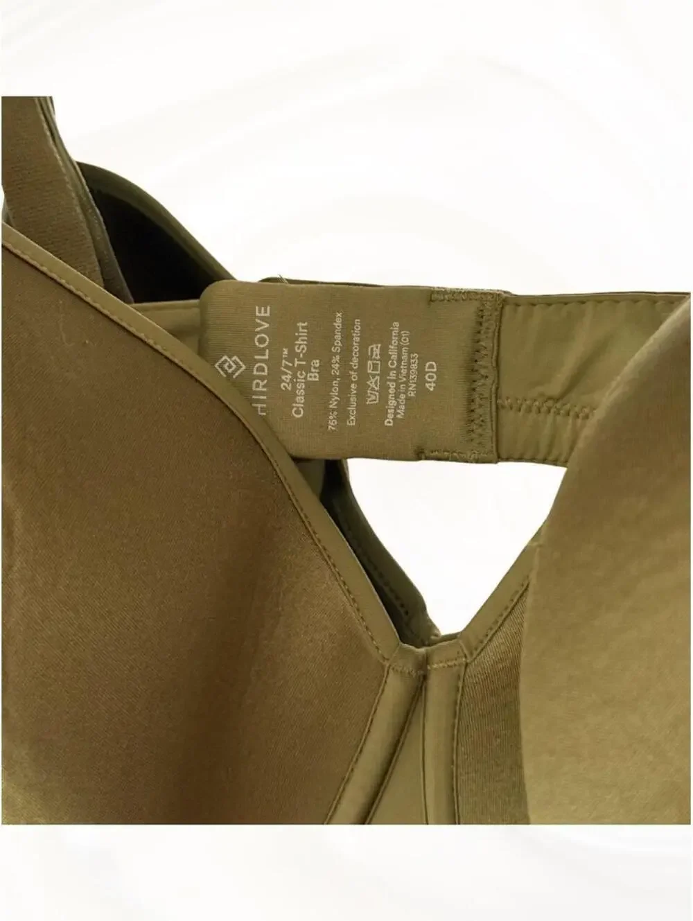 ThirdLove 24/7 Plus Size 40D Green Nylon & Spandex Bra